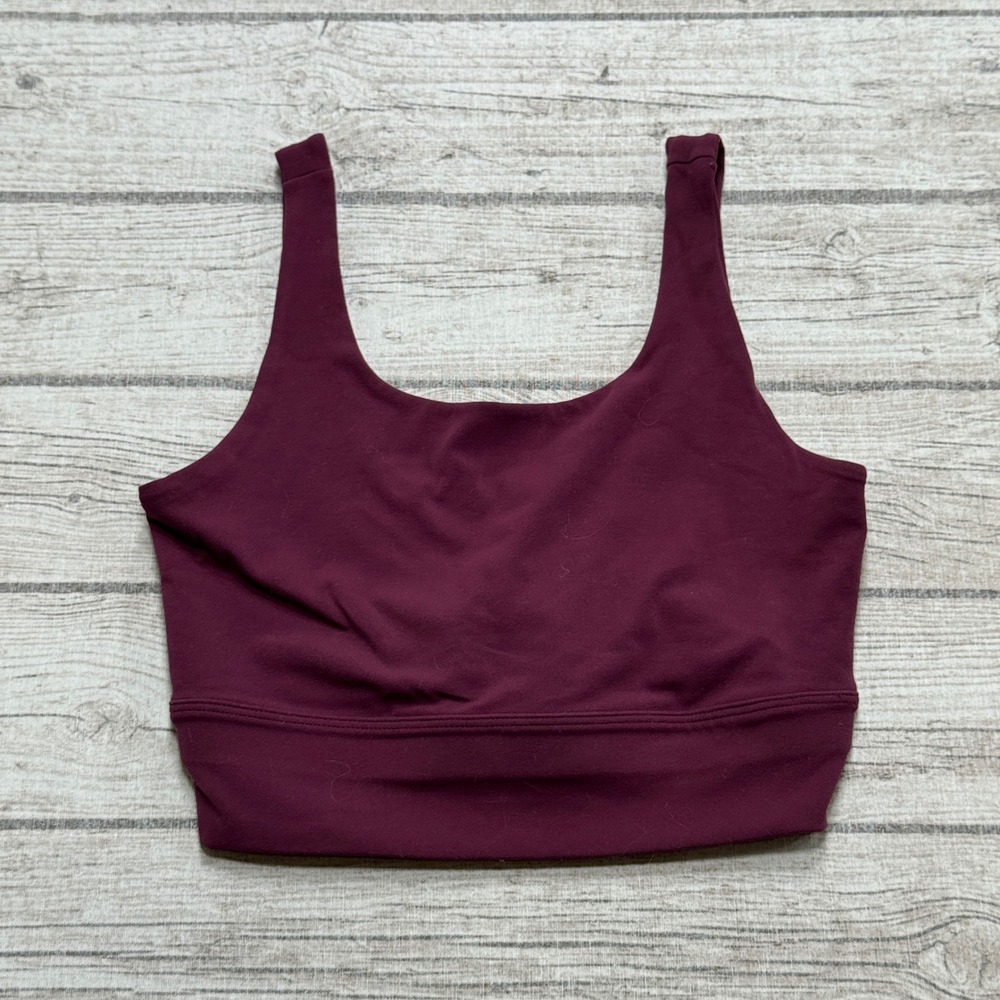 Nike Sports Bra Women's XS Burgundy Light Support Dri-FIT Yoga Training Athletic